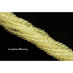 600 Bulk Lot 6 Strands Light Yellow 3mm Czech Fire Polished Faceted Spacer Beads